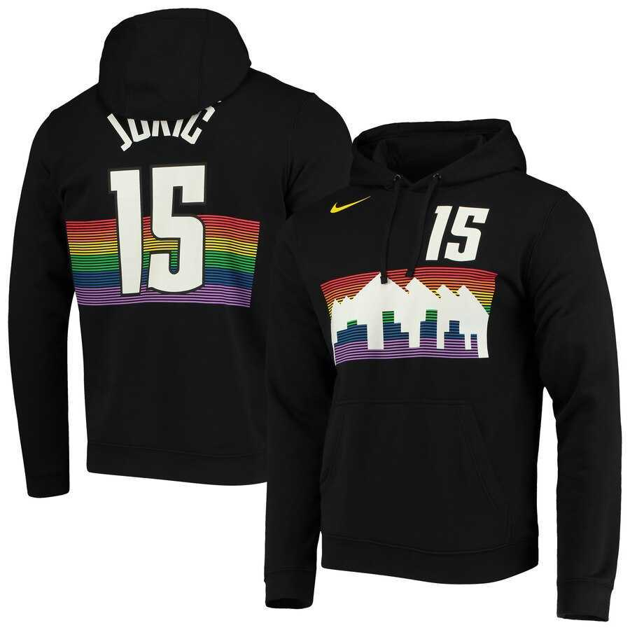 Denver Nuggets 15 Nikola Jokic Nike 2019-20 City Edition Name & Number Pullover Hoodie Black,We sell and wholesale Denver Nuggets 15 Nikola Jokic Nike 2019-20 City Edition Name & Number Pullover Hoodie Black on line form chian!